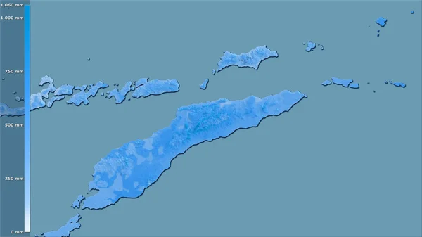 Precipitación Del Cuarto Más Cálido Zona Timor Oriental Proyección Estereográfica —  Fotos de Stock