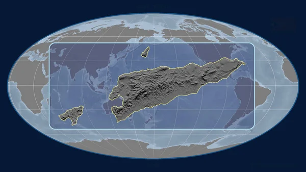 Vista Zoomata Del Profilo Timor Est Con Linee Prospettiche Contro — Foto Stock