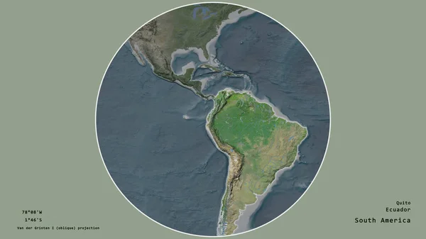 Περιοχή Του Εκουαδόρ Επικεντρώνεται Στον Κύκλο Που Περιβάλλει Την Ήπειρό — Φωτογραφία Αρχείου