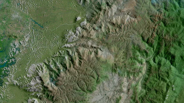 Canar Provinsen Ecuador Satellitbilder Form Som Skisseras Mot Dess Landområde — Stockfoto