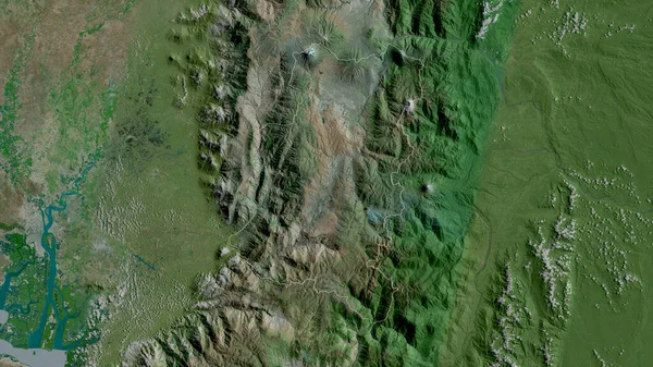 Chimborazo Province Ecuador Satellite Imagery Shape Outlined Its Country Area — Stock Photo, Image