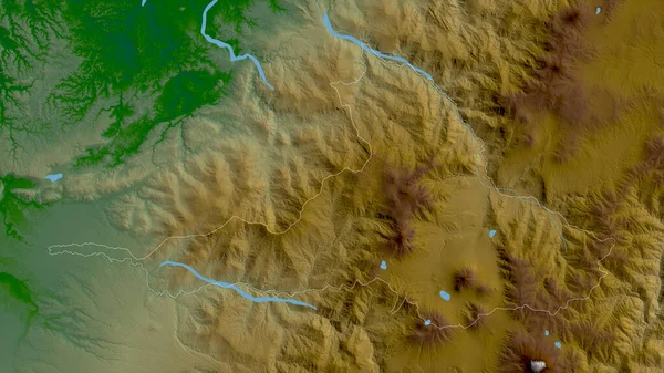 Имбабура Провинция Эквадор Цветные Шейдерные Данные Озерами Реками Форма Очерченная — стоковое фото