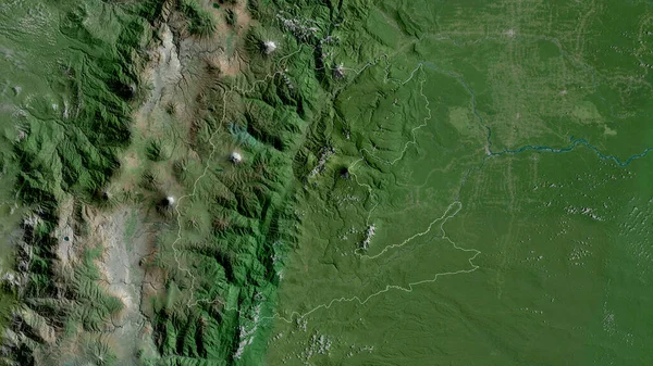 Napo Província Equador Imagens Satélite Forma Delineada Contra Sua Área — Fotografia de Stock