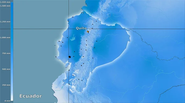 Precipitación Del Barrio Más Cálido Dentro Del Área Ecuatoriana Proyección —  Fotos de Stock