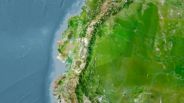 Zona Ecuador Satelit Hartă Proiecția Stereografică Compoziția Brută Straturilor Raster — Fotografie, imagine de stoc
