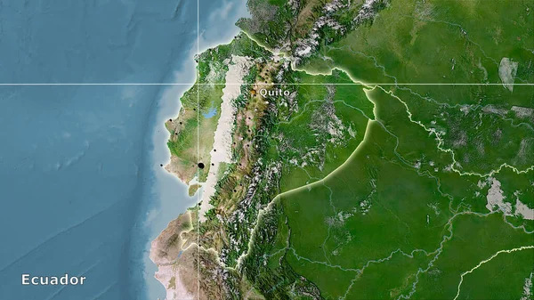Stereografik projeksiyondaki C uydusu haritasında Ekvador alanı - ana bileşim
