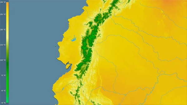 Temperatura Media Del Cuarto Más Cálido Dentro Del Área Ecuador — Foto de Stock