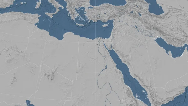 Egipto Barrio Perspectiva Oblicua Distante Sin Contorno Mapa Elevación Escala —  Fotos de Stock