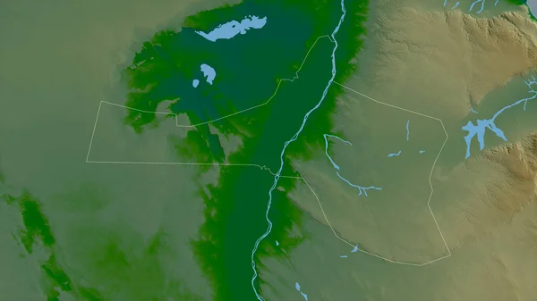 Bani Suwayf Governorate Egypt Colored Shader Data Lakes Rivers Shape — Stock Photo, Image