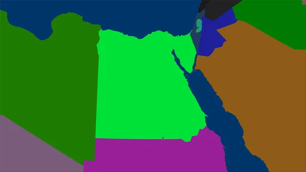 Egypt Mapě Správních Divizí Stereografické Projekci Hrubé Složení Rastrových Vrstev — Stock fotografie