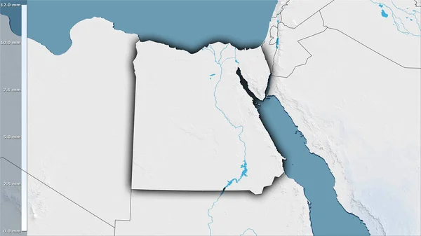 Precipitazione Del Mese Più Secco All Interno Dell Area Egiziana — Foto Stock