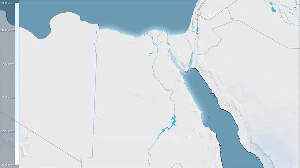 Précipitation Mois Sec Dans Région Égyptienne Dans Projection Stéréographique Avec — Photo