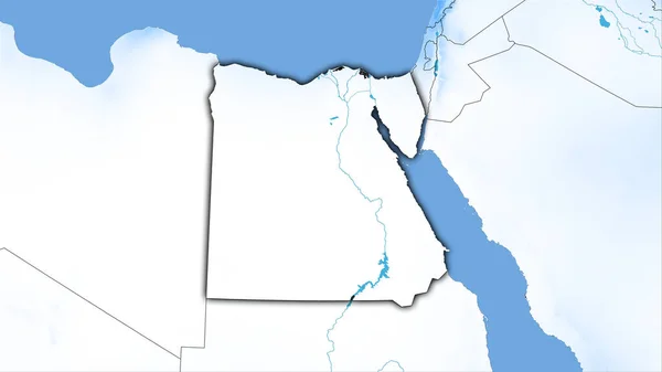 Area Egitto Sulla Mappa Annuale Delle Precipitazioni Nella Proiezione Stereografica — Foto Stock