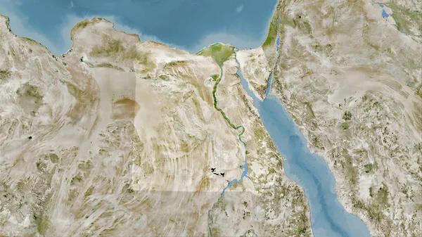 Територія Єгипту Супутнику Карта Стереографічній Проекції Сира Композиція Растрових Шарів — стокове фото