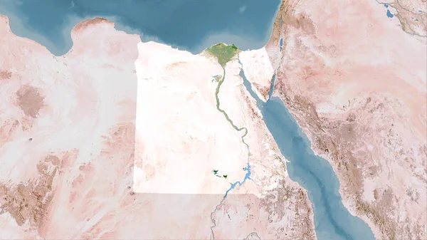 Egipto Área Satélite Mapa Proyección Estereográfica Composición Cruda Capas Trama — Foto de Stock