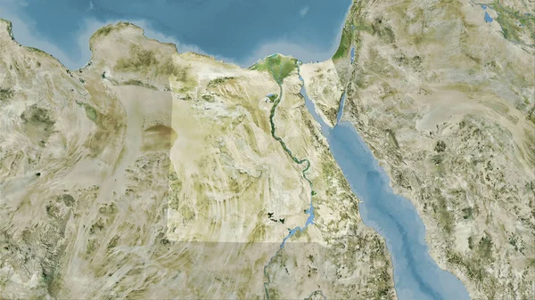 Egypten Område Satellit Kartan Stereografisk Projektion Sammansättning Raster Lager — Stockfoto