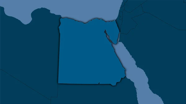 Área Egipto Mapa Sólido Proyección Estereográfica Composición Cruda Capas Trama —  Fotos de Stock