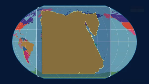 Zoomed Ενόψει Της Αιγύπτου Σκιαγραφήσει Προοπτικές Γραμμές Σχέση Ένα Παγκόσμιο — Φωτογραφία Αρχείου