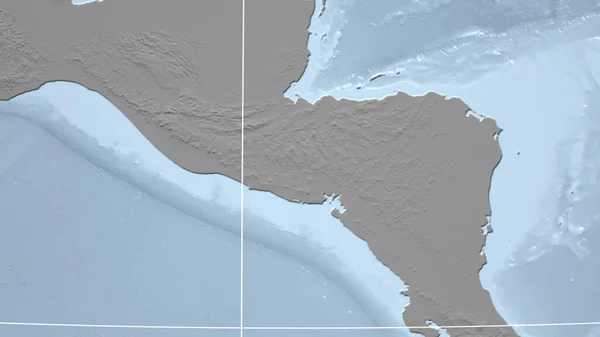 Сальвадор Соседство Отдаленная Перспектива Очертаний Grayscale Elevation Map — стоковое фото