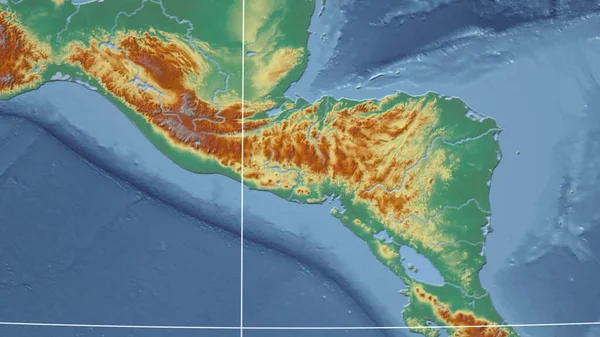 Salwador Sąsiedztwo Odległa Perspektywa Bez Zarysu Mapa Pomocy Topograficznej — Zdjęcie stockowe