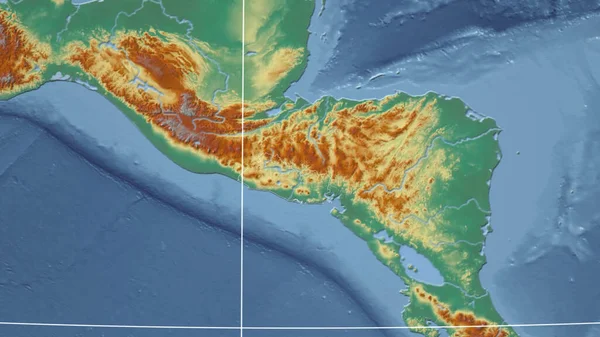 Salvador Buurt Verre Perspectief Met Contouren Van Het Land Topografische — Stockfoto