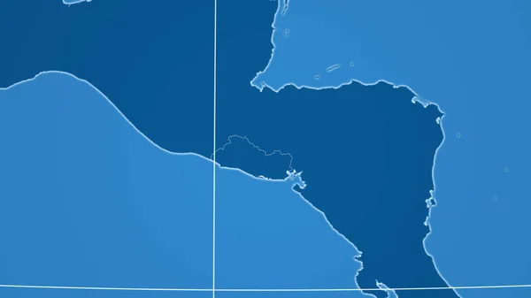 エルサルバドル 国の概要と遠くの視点 図形のみ Land Sea Mask — ストック写真