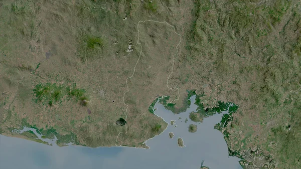 Union Departamentul Salvador Imagini Prin Satelit Forma Conturată Împotriva Zonei — Fotografie, imagine de stoc