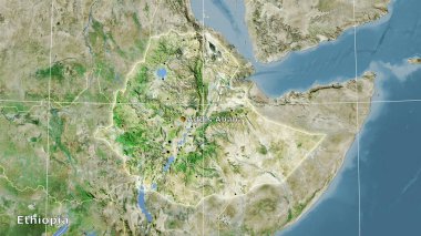 Stereografik projeksiyondaki D uydusu üzerinde Etiyopya alanı - ana bileşim