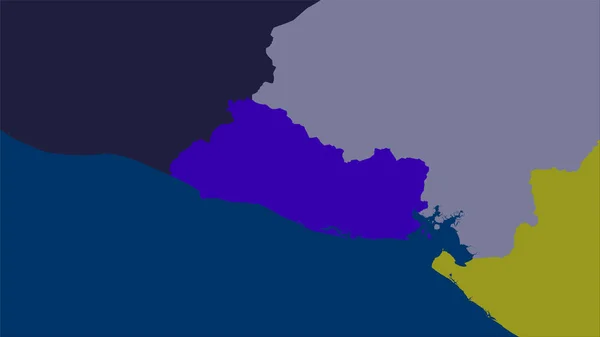 Área Salvador Mapa Divisiones Administrativas Proyección Estereográfica Composición Cruda Capas —  Fotos de Stock