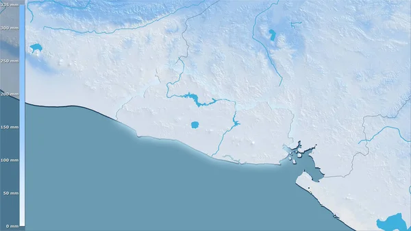 Precipitación Del Cuarto Más Seco Dentro Del Área Salvador Proyección — Foto de Stock