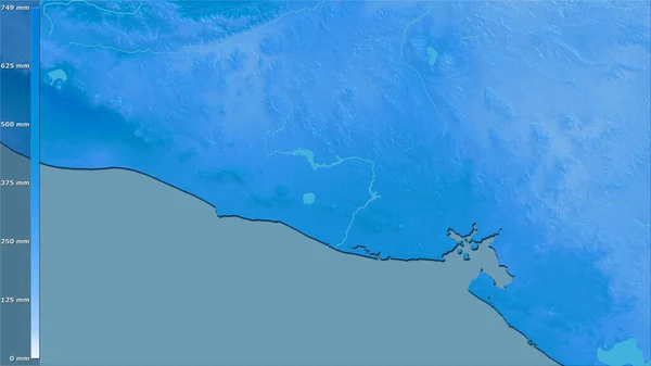 Precipitación Del Mes Más Húmedo Dentro Del Área Salvador Proyección —  Fotos de Stock