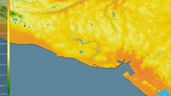 Temperatura Media Del Cuarto Más Cálido Dentro Del Área Salvador — Foto de Stock