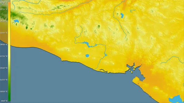 Temperatura Media Del Cuarto Más Cálido Dentro Del Área Salvador — Foto de Stock