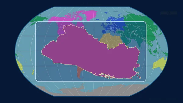 Vista Ampliada Salvador Esboço Com Linhas Perspectiva Contra Mapa Global — Fotografia de Stock