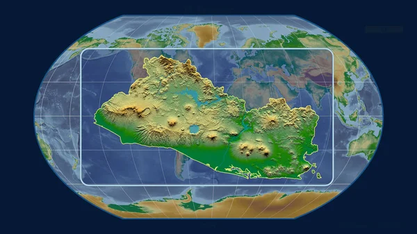 Vista Ampliada Salvador Esboço Com Linhas Perspectiva Contra Mapa Global — Fotografia de Stock