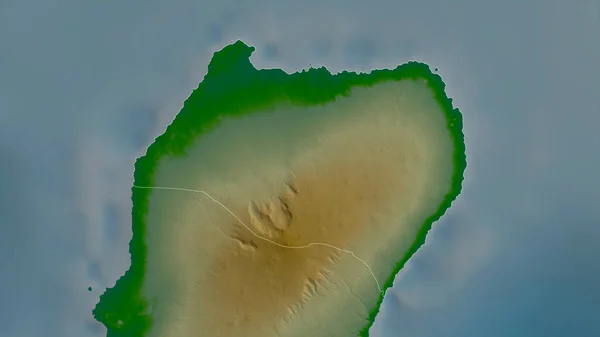 Bioko Norte Provincie Equatoriaal Guinea Gekleurde Schaduwgegevens Met Meren Rivieren — Stockfoto