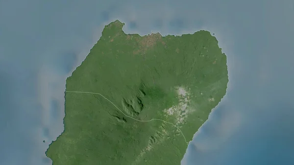 Bioko Norte Provincia Della Guinea Equatoriale Immagini Satellitari Forma Delineata — Foto Stock