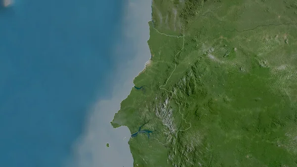 Litoral Ekvator Ginesi Vilayeti Uydu Görüntüleri Ülke Alanına Göre Şekillendirilmiş — Stok fotoğraf