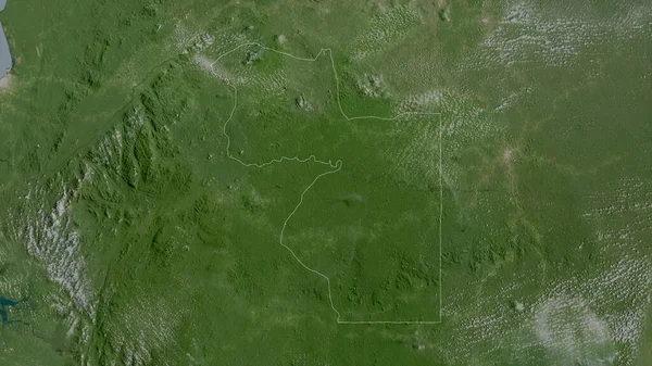 Wele Nzas Provincia Guinea Ecuatorial Imágenes Satélite Forma Delineada Contra —  Fotos de Stock