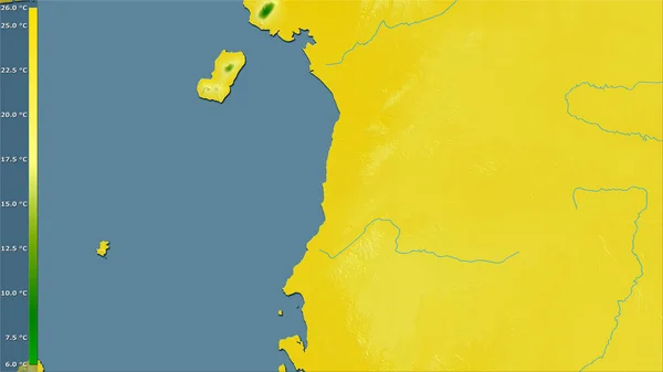 Temperatura Media Del Cuarto Más Frío Dentro Del Área Guinea — Foto de Stock