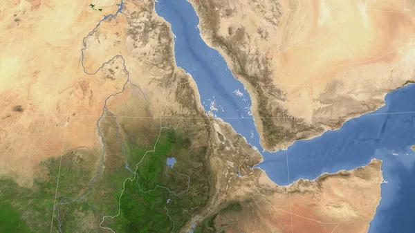 Eritrea Barrio Perspectiva Oblicua Distante Sin Contorno Imágenes Satélite —  Fotos de Stock