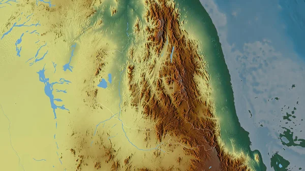 Anseba Περιοχή Της Ερυθραίας Έγχρωμη Ανακούφιση Λίμνες Και Ποτάμια Σχηματισμός — Φωτογραφία Αρχείου