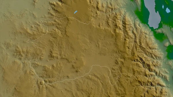 エリトリアの地方出身 湖や川と色シェーダーデータ 形状は その国の領域に対して概説 3Dレンダリング — ストック写真