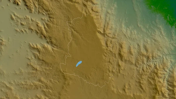 Maekel Región Eritrea Datos Sombreado Colores Con Lagos Ríos Forma — Foto de Stock