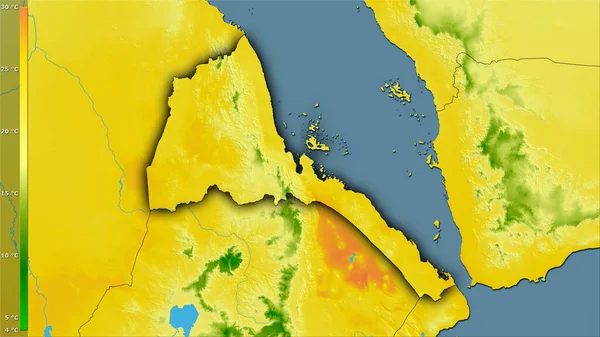 Temperatura Media Del Cuarto Más Frío Dentro Del Área Eritrea — Foto de Stock