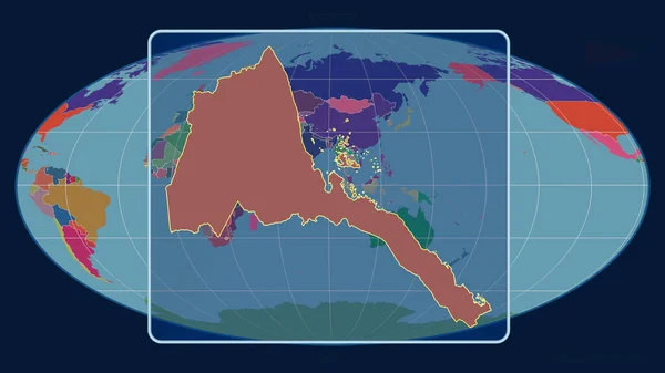 Inzoomd Met Het Oog Eritrea Schets Met Perspectief Lijnen Tegen — Stockfoto