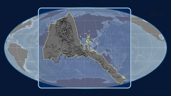 Inzoomd Met Het Oog Eritrea Schets Met Perspectief Lijnen Tegen — Stockfoto