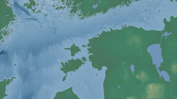 Estonia Primer Plano Perspectiva Del País Sin Esbozo Mapa Topográfico — Foto de Stock