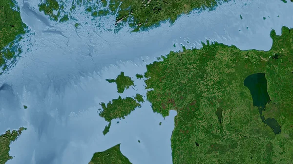 Естонія Зовнішній Вигляд Країни Обрисів Супутникові Знімки — стокове фото