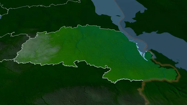 Polva Powiat Estoński Powiększył Podkreślił Główne Cechy Krajobrazu Fizycznego Renderowanie — Zdjęcie stockowe